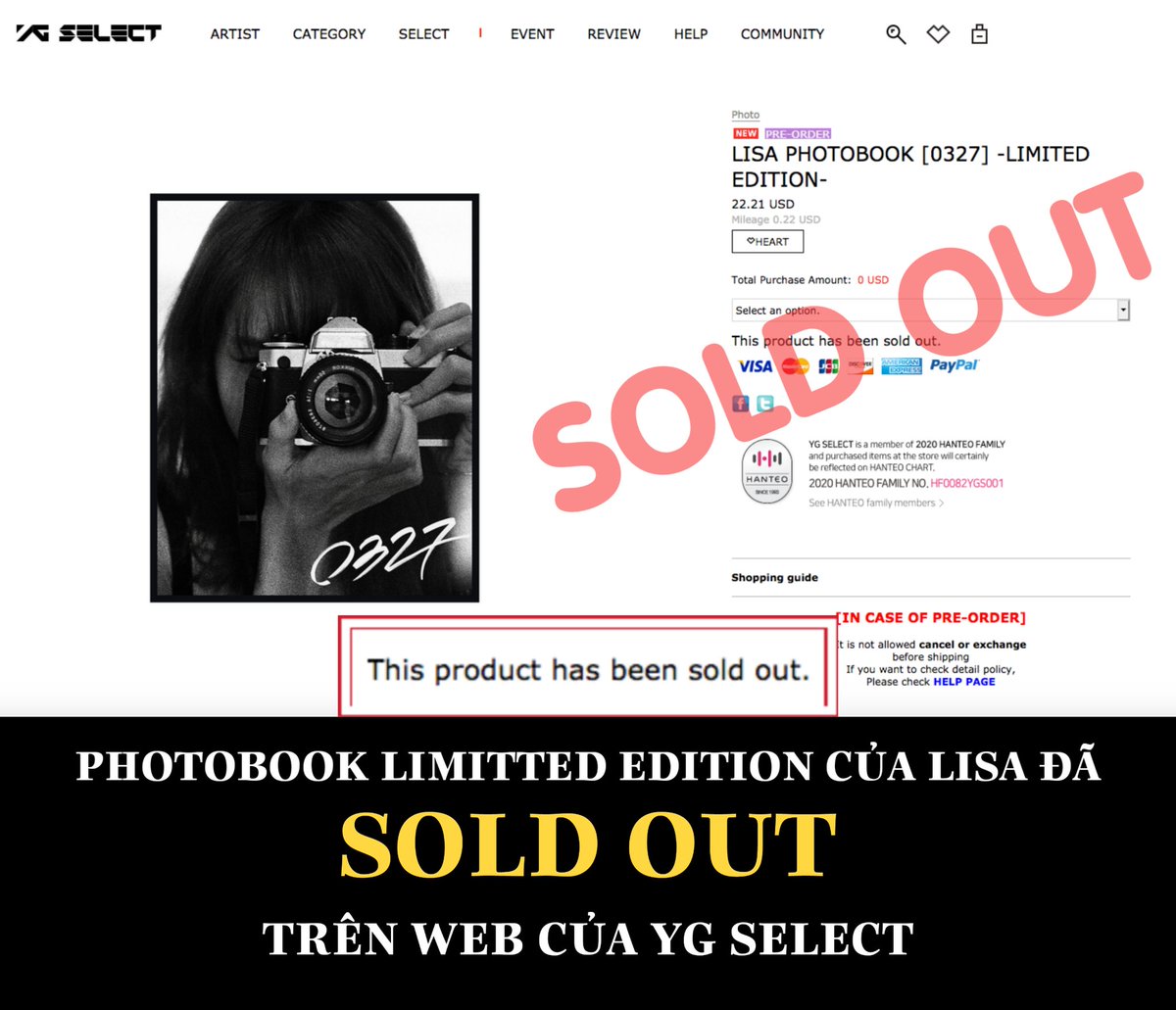 JustLisa270397's tweet photo. #LISASOLDOUT

LISA photobook Limitted Edition : SOLD OUT on YGSelect and GMARKET just within 1 hour 🔥

- More, website Ktown4u is crashed immediately after YG introducing Lisa's Photobook and it's still not loading anymore!  

->> LISA &amp; LILIES 's POWER 👏👏👏 https://t.co/WSAPkK7N6o