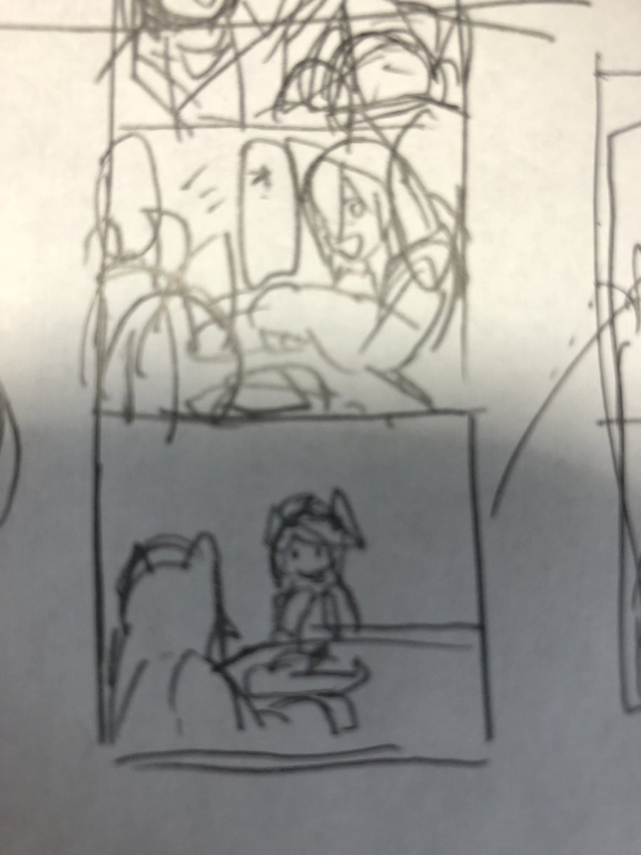 ネタメモ今回紙に描いてた
1コマ目オムライスのオしか書いてないね(セリフちゃんとメモしないから清書の時よく訳が分からなくなる) 