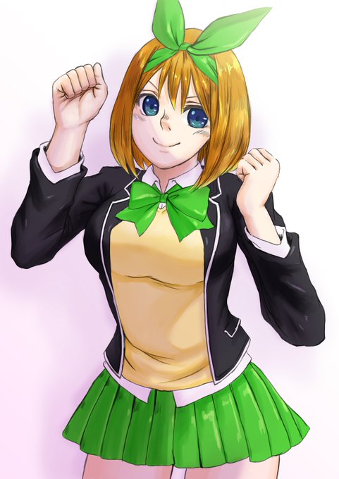 異澤さんがTwitterに投稿した中野四葉(五等分の花嫁)のイラスト。