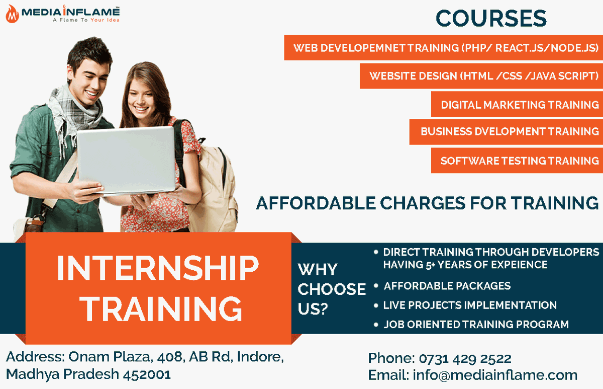 MediaInflame's tweet photo. Get certified training from professionals with affordable fee and 100% placement assurance. Admissions Open !!! Work on live projects.

#internships #student_pursuing #careers #indore #php #android #IOS #softwaretesting #digitalmarketing #bigdata #mediainflame #businessanalysts https://t.co/gmNHl4uHvi