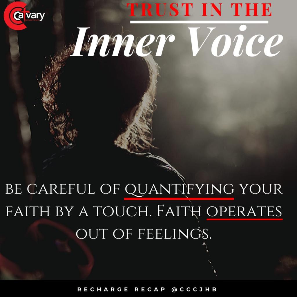 CCC_JHB's tweet photo. To hear God you need to be Absence from feelings and be present in the spirit. - Trust in the inner voice. 
#Wednesdayrecap https://t.co/HKTRmzmZU6