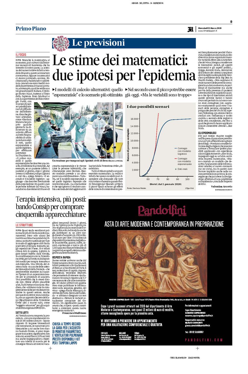Buongiorno, oggi, all'interno di Radio Anch'io , <a href="/Radio1Rai/">Rai Radio1</a>, tra le 9:10 e le 9:20, andrà in onda una intervista al Presidente di Big Data in Health Society, Antonio Scala su dati del #coronavirus, modelli e predicibilità del contagio. raiplayradio.it/radio1/ #iorestoacasa