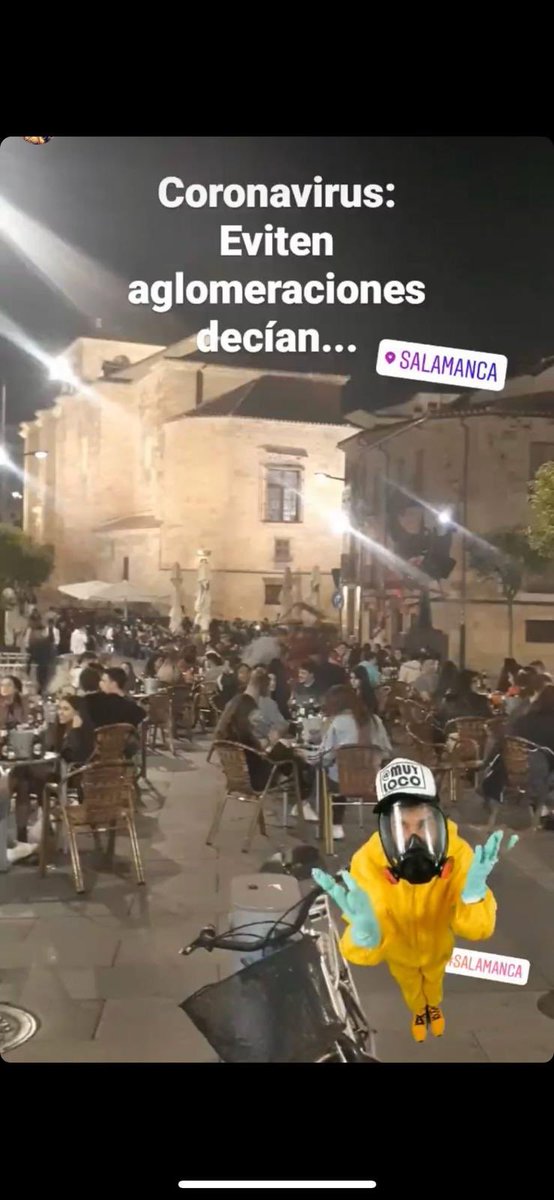 Lucas_MFerreira's tweet photo. Pero vamos a ver @aytoSalamanca Se pide quedarse en casa y evitar aglomeraciones y los salmantinos en las terrazas abarrotadas, no os planteais prohibir la instalación de las terrazas, o brindamos todos con unas birras por los que van a morir? , pero sabéis que está pasando ? https://t.co/9Zixsi7L61