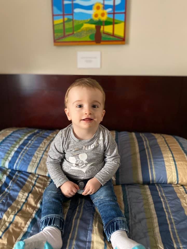 GetMikeToBoston's tweet photo. Hello everyone, Michael and his Mummy and Daddy have arrived in Boston. Pre operative assessment has gone well, just a few more tests before the big day Monday. As you can see, our Mike is still smiling, not phased by it at all 💙 https://t.co/0ovwl4KgPn