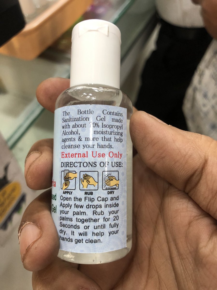 CcuriousIndian's tweet photo. #COVID19india 
When people start making money on other’s misery-wht a shame!
Medical stores r out of stock of proper hand sanitizers, however, they r full of new small ones frm recently born brands, which u would have heard of n r being sold at exorbitant pricing.
Rs 160 -  60 ml https://t.co/hEG8ImJAx5