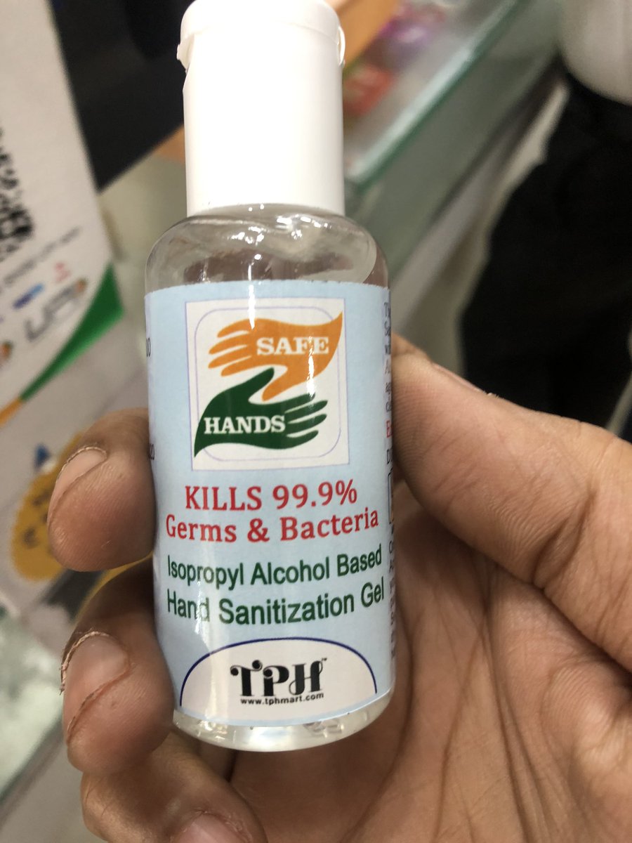 CcuriousIndian's tweet photo. #COVID19india 
When people start making money on other’s misery-wht a shame!
Medical stores r out of stock of proper hand sanitizers, however, they r full of new small ones frm recently born brands, which u would have heard of n r being sold at exorbitant pricing.
Rs 160 -  60 ml https://t.co/hEG8ImJAx5