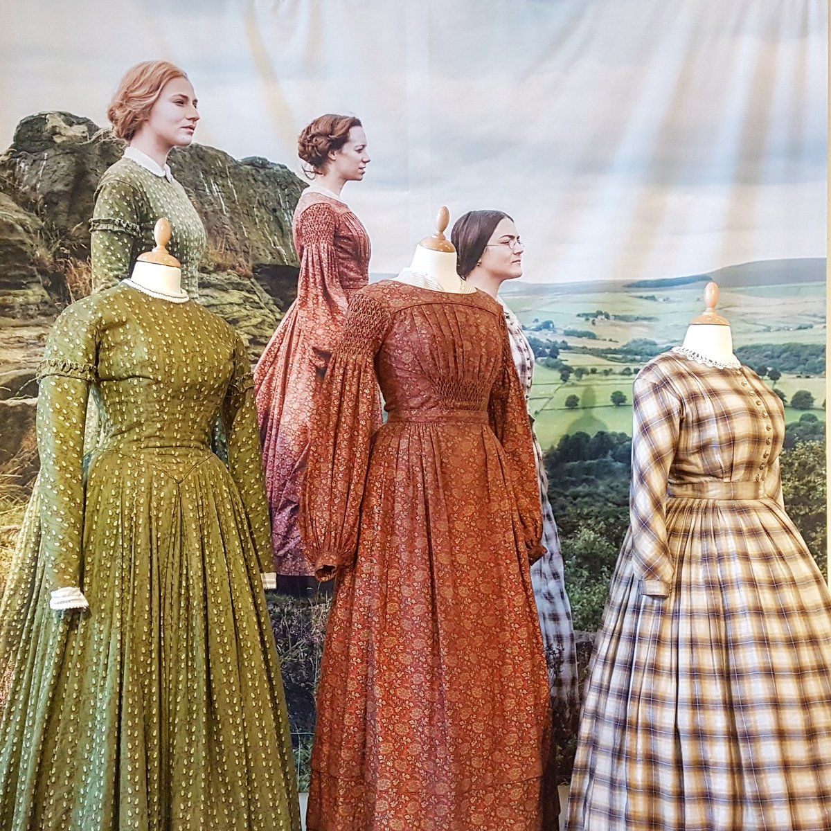 DianaGagic's tweet photo. Ooh look, To Walk Invisible original costumes on display at Bankfield Museum in Halifax #towalkinvisible #brontesisters #costume #victorian #fashion #design #film #bankfield #halifax #haworth https://t.co/JqqpggsgIw