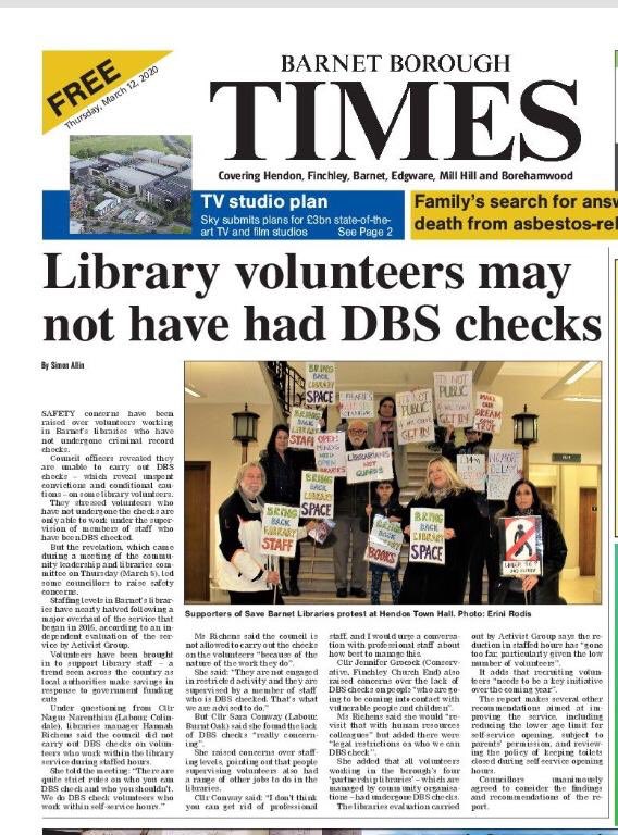 Cover of the Barnet Times.