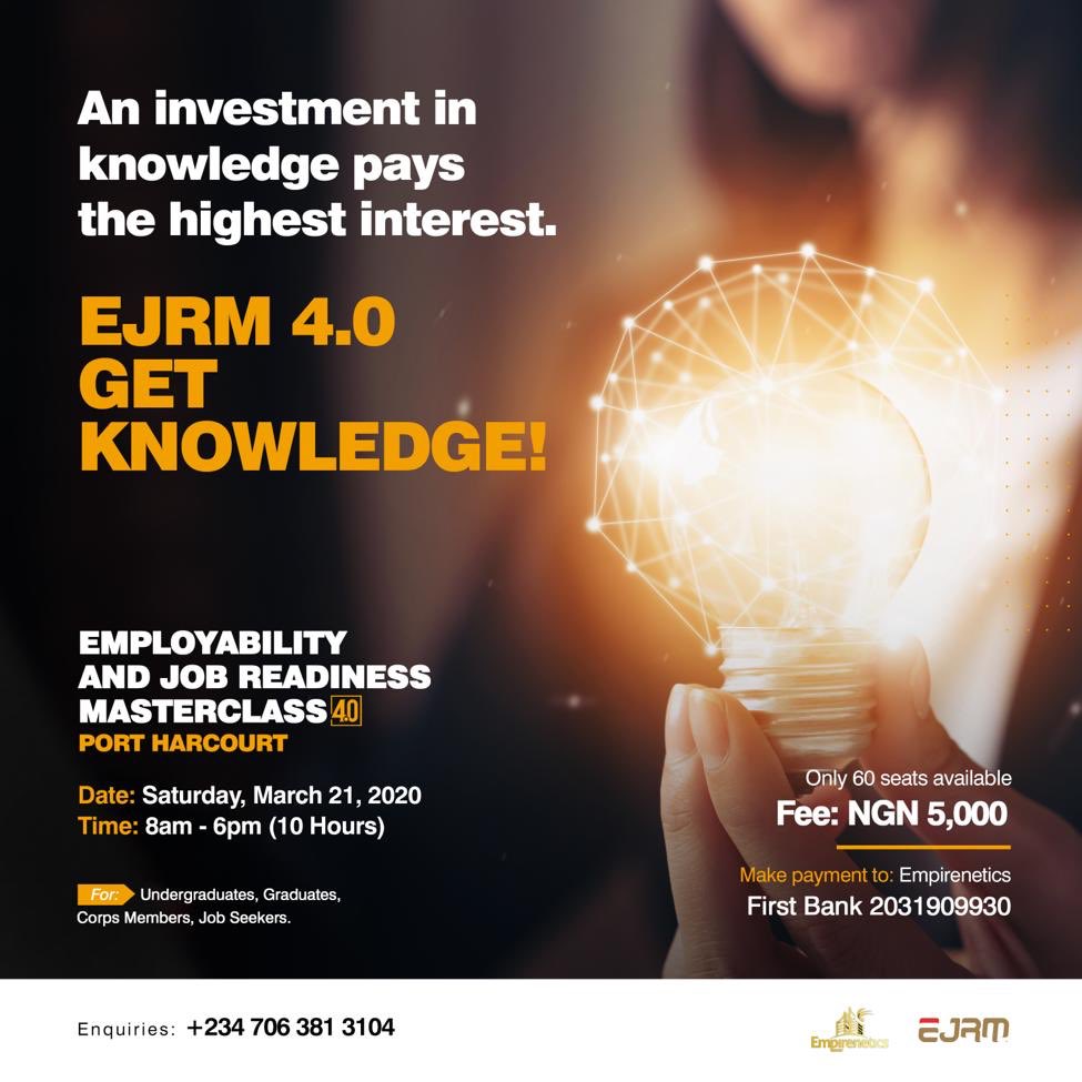 EJRMasterclass's tweet photo. It’s less than 10 days to go for our first masterclass in 2020! 

Who’s most excited?? 

Tag someone who should attend, he/she could win one of our sponsored tickets and be part of this mindblowing session for FREE! 

#Employment #Opportunities #Career #development  #EJRM4PH https://t.co/yUh7if88a4