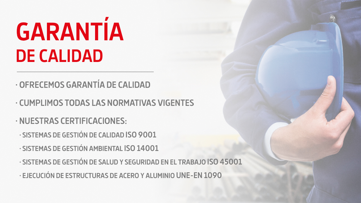 lasergran's tweet photo. Ofrecemos #garantía de #calidad y cumplimos todas las #normativas vigentes. Estamos #certificados en Gestión de Calidad #ISO9001, Gestión Ambiental #ISO14001, Gestión de Salud #ISO45001 y Ejecución de Estructuras de #Acero y #Aluminio #UNE1090.

#metalurgia #certificaciones https://t.co/GPZpyZ3b24