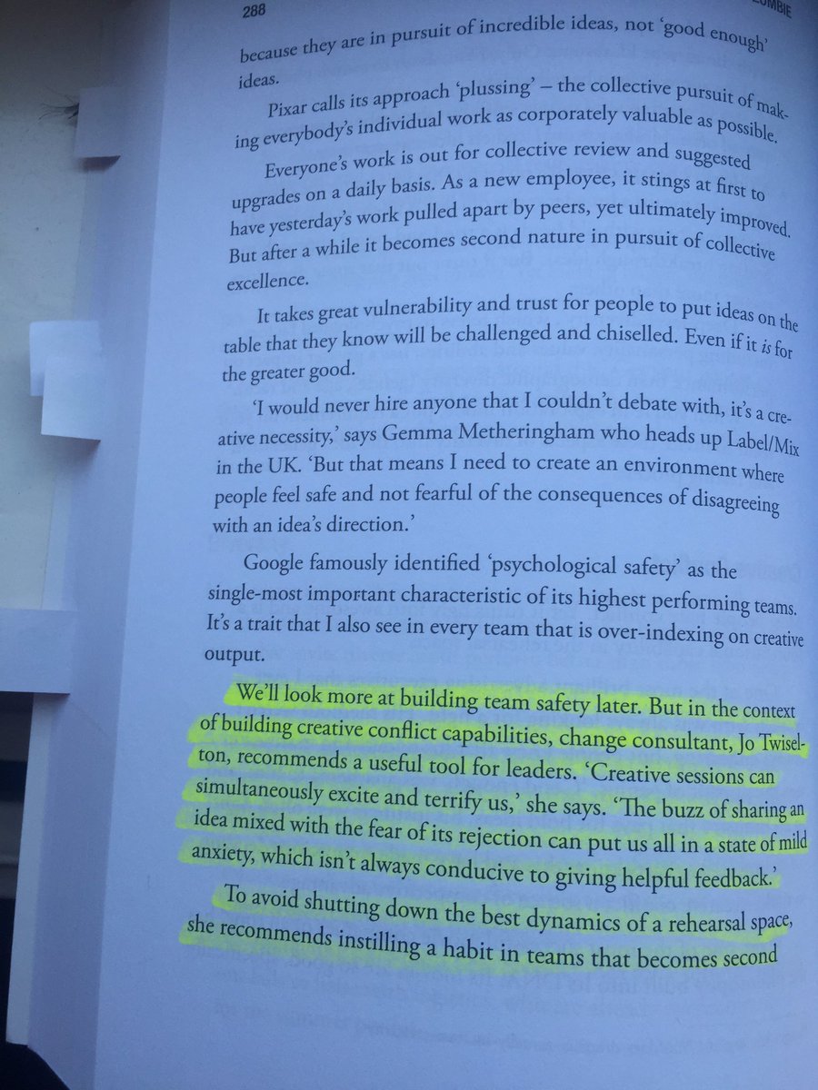 jotwis's tweet photo. Delighted that some of my discussion with @elvinturner on #people side of change is in the hugely practical #BeLessZombie. Any other tips to help teams feel comfortable and #safe sharing ideas? #creativesuperpowers https://t.co/19LgF253y8