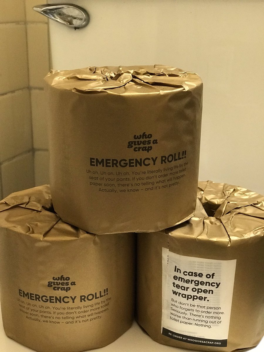 summergenetti's tweet image. Well this just got “funnier”than they originally intended. #COVID19 #emergencyTP #WrappedInGold @WhoGivesACrapTP #bambooTP #toiletpaperpreparedness