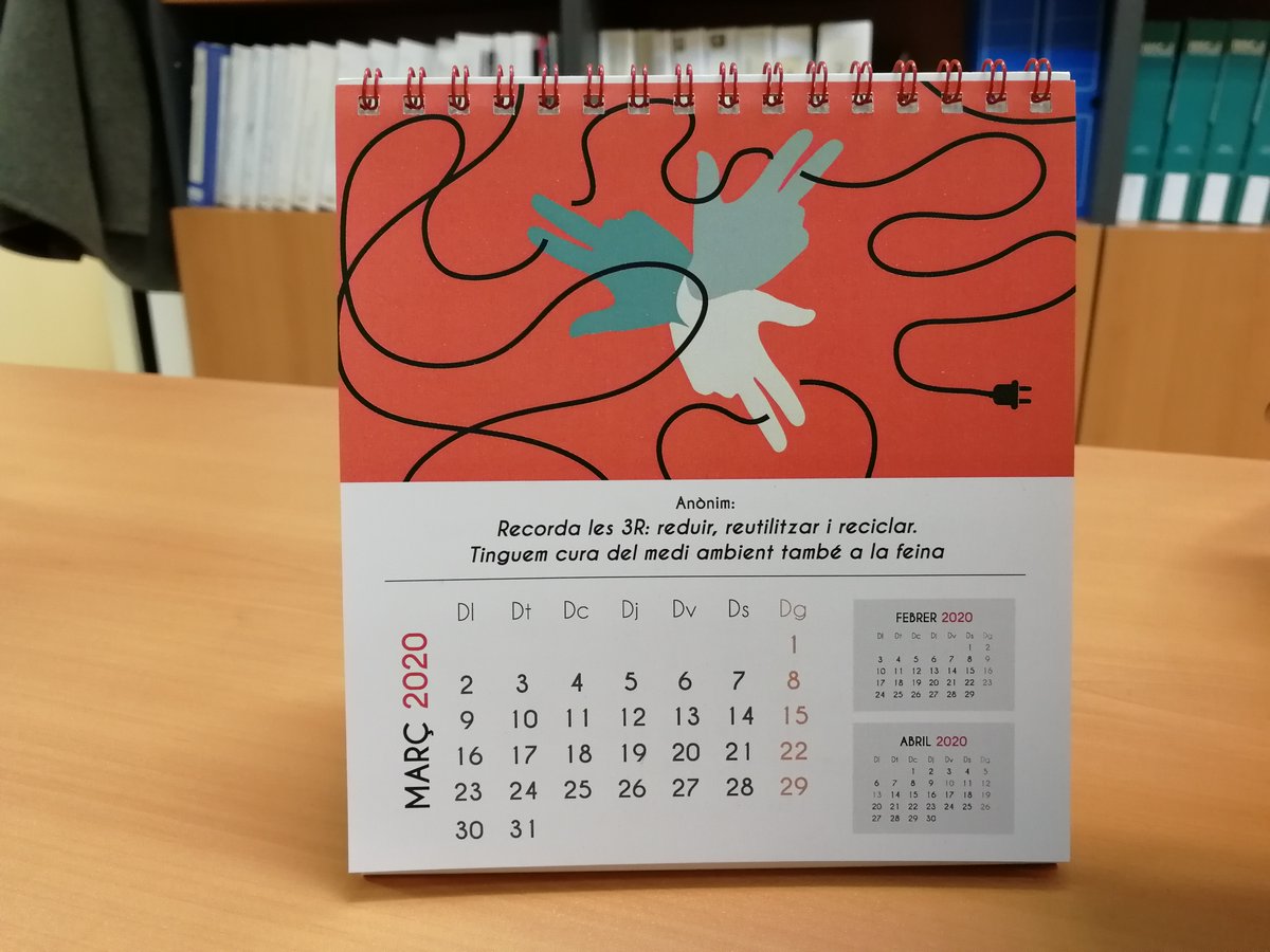 mediambient_UB's tweet photo. La frase del #CalendariUB📆 d'aquest mes de març està dedicada a les 3R ⤵️🔄♻️
“Recorda les 3R: reduir, reutilitzar i reciclar. Tinguem cura del medi ambient també a la feina”
https://t.co/HrnWrOsuUU
#residusUB #residus #ResiduZero #mediambient https://t.co/WaHVPfgGfz