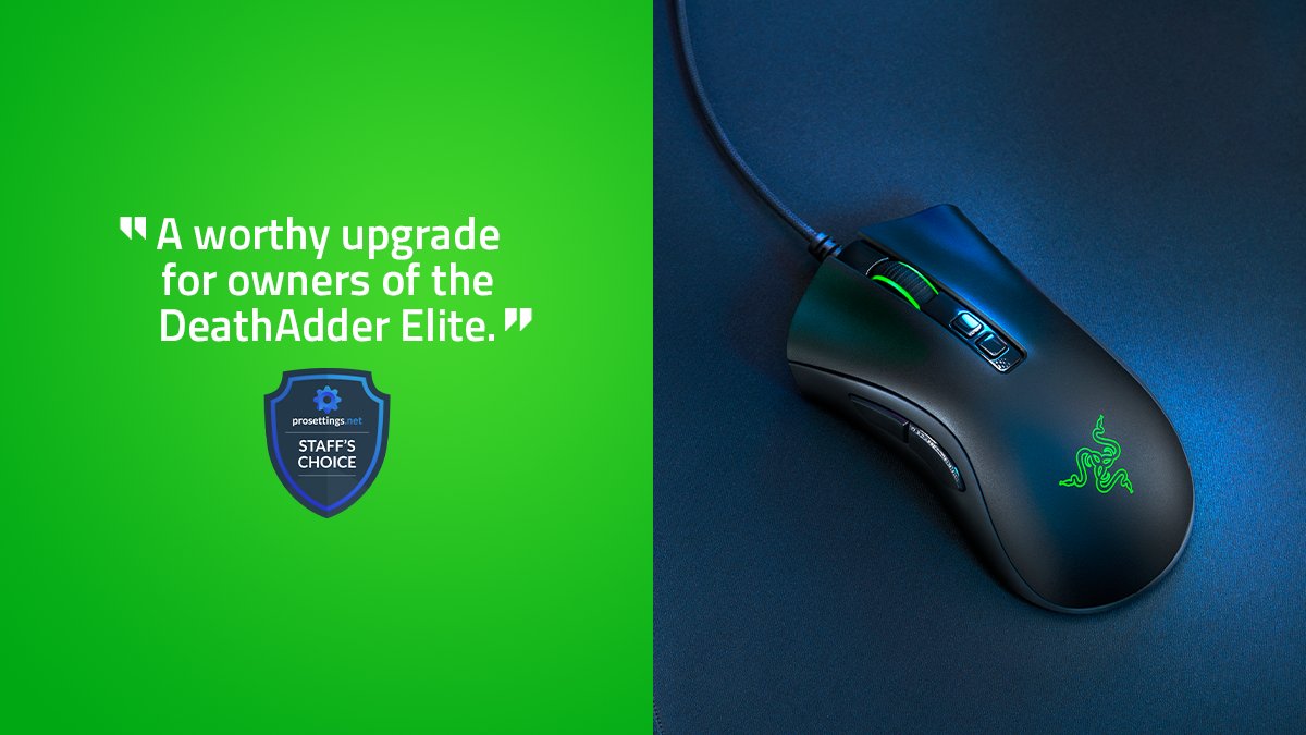 R Λ Z Ξ R on Twitter: "The Razer DeathAdder V2 continues its dominance in the gaming world as picks up the @ProSettings Staff's Choice recommendation. Legendary ergonomics with next-gen features,