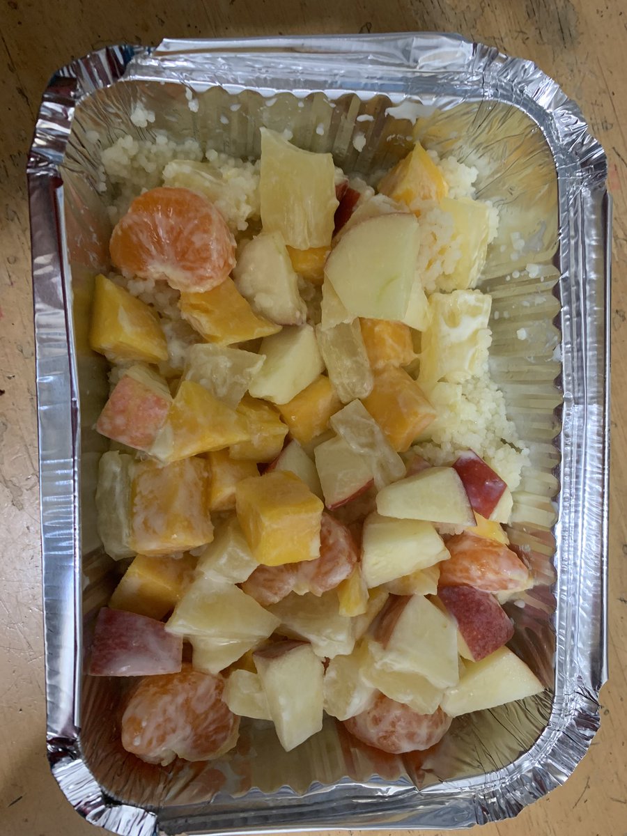 russianrasha's tweet photo. Fruit salad with cous cous never heard of this combo but it tastes amazing. @hanakaanaa. 👍❤️ #lovingit https://t.co/lLPRipHBna