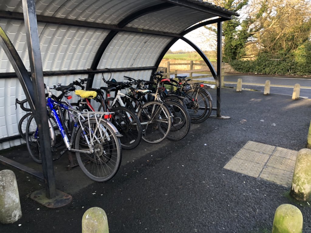 madbug_ni's tweet photo. Hey friends at @Translink_NI. Sun is shining and bike racks are full today. Can we put more bike parking in this fella’s daily personal parking spot? It would help massively and send a good message about travelling to your stations 🙌🏼 https://t.co/HaE8BIXdAj