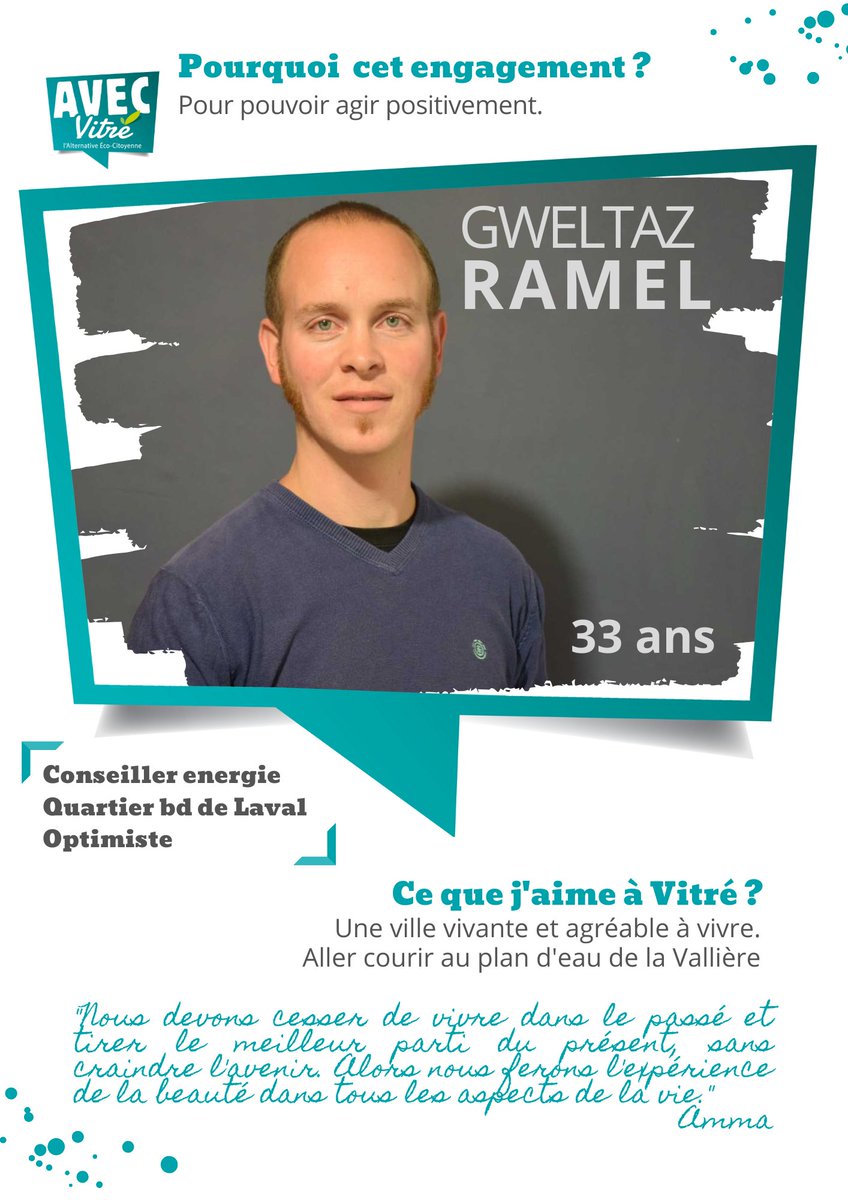 AvecVitre's tweet photo. [Un jour, deux portraits] Marie, ergonome et Gweltaz, conseiller énergie sont @AvecVitre #alternative #citoyenne #Vitré #Municipales2020 https://t.co/0i29xSEzbn