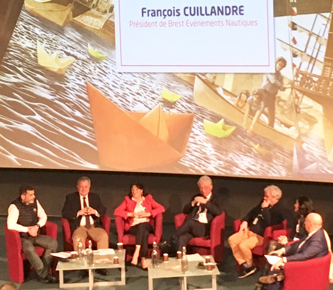 FortunPELLICANO's tweet photo. @Cuillandre2020, @FortunPELLICANO et Marc Mathieu ont présenté @brest_2020, ce mercredi à @Oceanopolis_ aux 250 entreprises et partenaires: @regionbretagne @ChambagriBzh @cci_finistere @LeTelegramme @OuestFrance @ChasseMaree @armor_lux @ca_finistere @ChambagriBzh @UIMMFinistere https://t.co/Jq6v8PHTQV