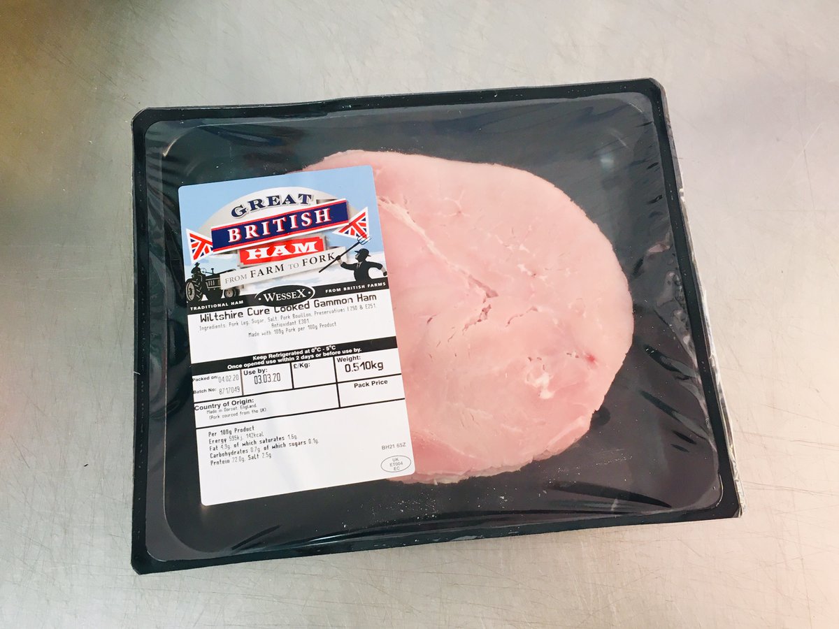 JBucklandFoods's tweet photo. Brand new product – British Wiltshire Ham 500g packs.  £3.99 per 500g pack https://t.co/cwKipA2nQz