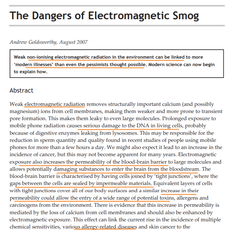 EmfFact's tweet photo. FCC "The Dangers of Electromagnetic Smog"
"tight junctions cover all of our body surfaces; increase in permeability could allow the entry of a wide range of toxins, allergens and carcinogens from environment"
#EMF sensitivity
#Electrohypersensitive
https://t.co/vp9s0XjZ4b https://t.co/H5r1ff8T5P