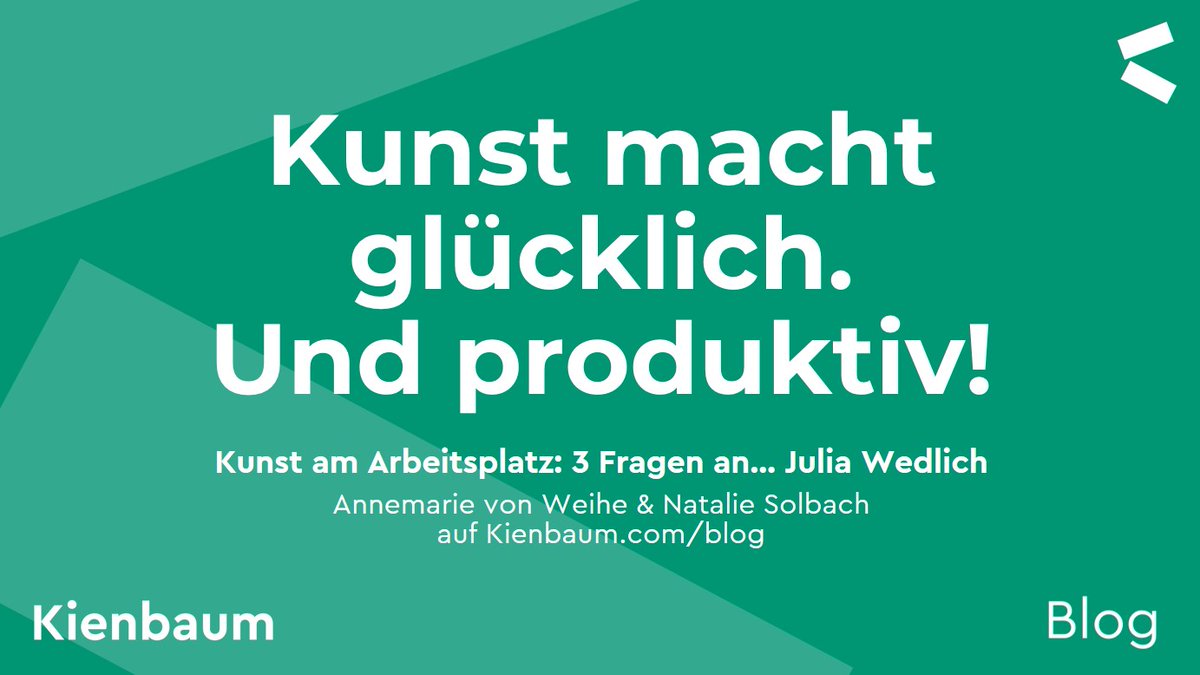 KienbaumConsult's tweet photo. 💡Unsere Umgebung beeinflusst unsere Arbeit – deshalb spielt das Thema #Kunst in unseren Offices eine besondere Rolle. 
💬Wie sie uns produktiver macht erklärt unsere Kunst-Kuratorin Julia Wedlich im #Interview: 
📍https://t.co/TnPF3krYiZ #WePowerment https://t.co/RMTyWACHff
