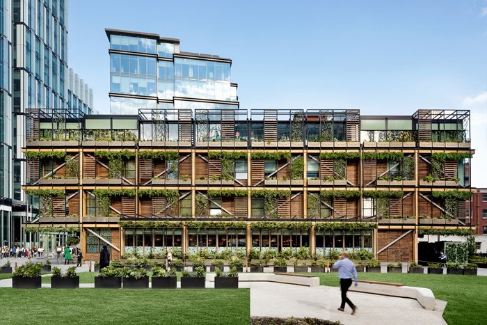 RIBANorthWest's tweet photo. SHORTLISTED: Hardman Square Pavilion by @SheppardRobson for @AlliedLondon #RIBAAwards Image: @FelixMooneeram https://t.co/foComjEua4
