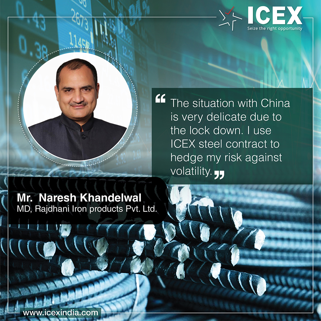 ICEXofficial's tweet photo. Mr. Naresh Khandelwal - Managing Director, Rajdhani Iron products, PVT LTD. shares his experience about the ICEX Steel contract.
#ICEX #steel #steellong #hedging #testimony #commodity https://t.co/kU8kouyB9O