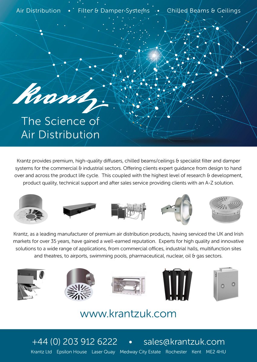<a href="/KrantzUK/">Krantz Ltd</a> re looking for agents to represent our industry-leading range of Air Distribution products in the South, South West &amp; South Wales.  Please contact me on 07508 295 103 / rscales@krantzuk.com for more information.