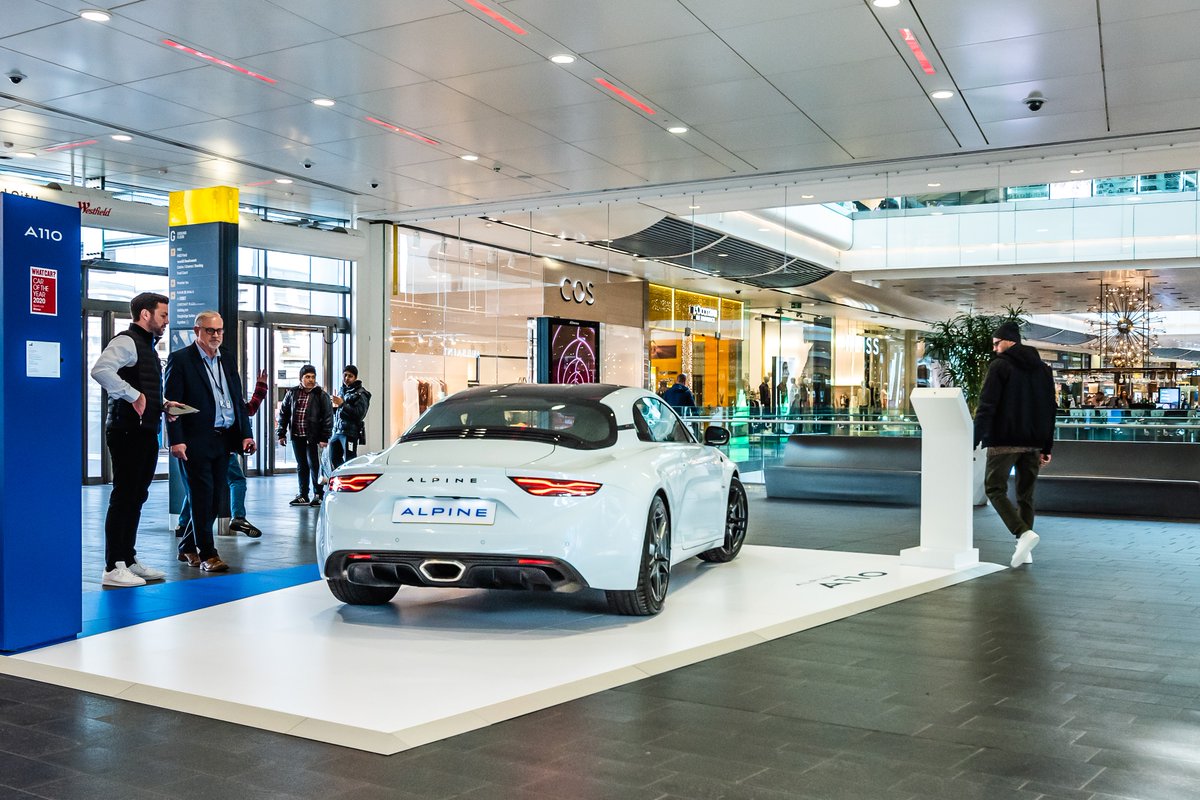 Fusion2K_Events's tweet photo. Our stand in @westfieldstrat for @AlpineCarsUK When the car looks this good, you don't need much else. #minimalist #eventprofs https://t.co/OAXWv0O5Nd