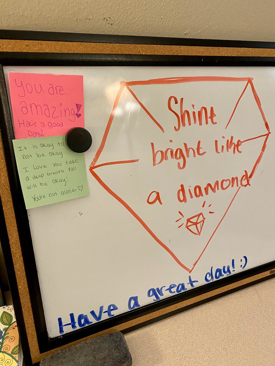 mrs_gearon's tweet photo. A little positivity for this gloomy day! These are random notes, written by students, on our board in the #ResetRoom. I love seeing the support that our students give to each other! ❤️ @rsherp @FoxC6Super @FHSWarriorPride https://t.co/39idyKASN9