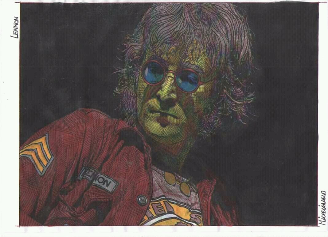 RedHeadMore's tweet photo. My artwork to John Lennon... https://t.co/Z9txauMWWf