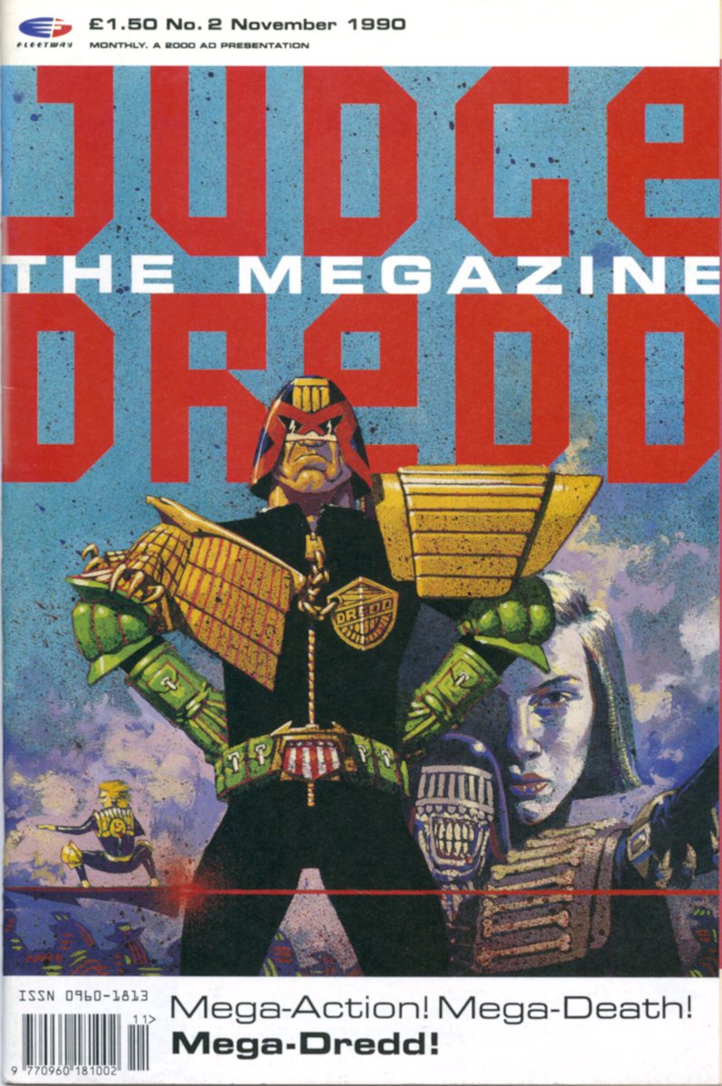  #40yearsofcomics #1990 My first record cover for  @StereoMcs_Rob_b , Straitgate for  #Crisis, cover and logo design for the Judge Dredd Megazine, and my first US comic Hellblazer #31 for  @DCComics What a year!