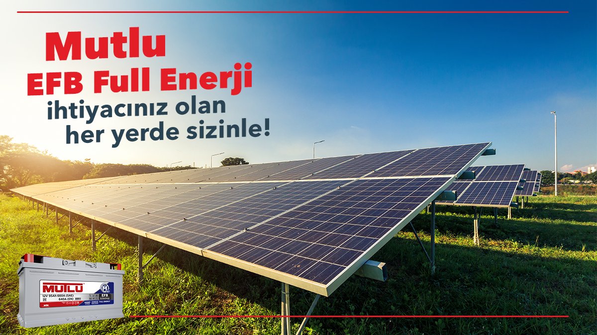 mutluaku's tweet photo. Mutlu EFB Full Enerji Akü’ler güneş enerjisi sistemleri, temizlik makineleri, alarm ve emniyet sistemleri, engellilere özel araçlar, asansör ve karavanlar gibi birçok alanda kullanıma uygundur. #1NumaraMutluAkü #mutlu #mutluakü #mutlubattery #akü #battery #energy https://t.co/aUpMHzP7ER