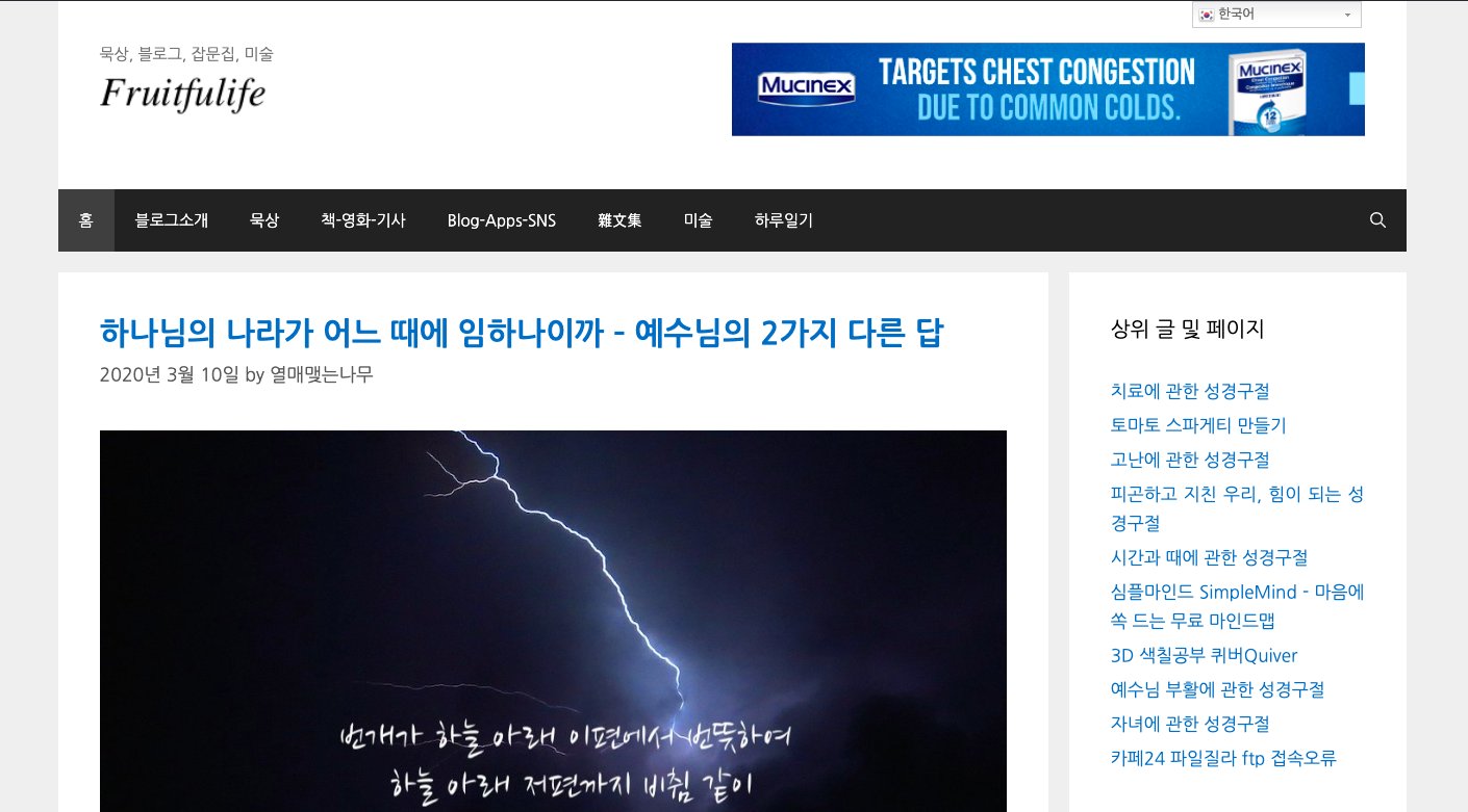 열매맺는나무 블로그 리뉴얼