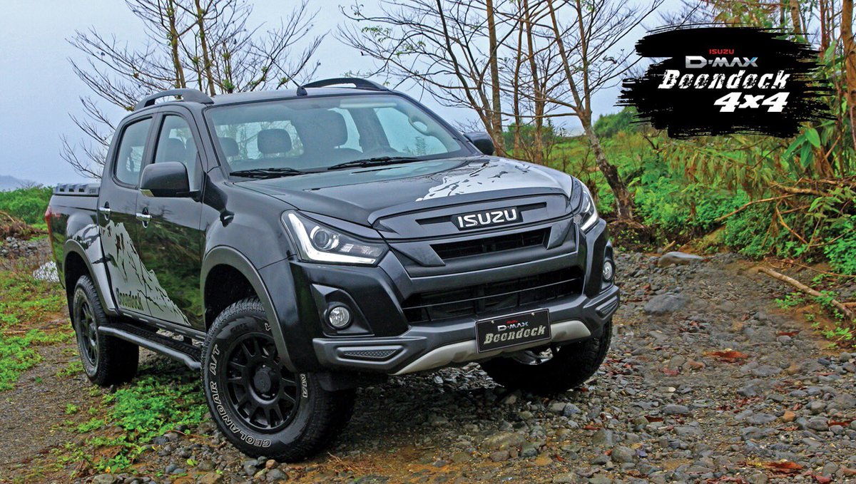 isuzuphil's tweet photo. Rough and Rugged. The New D-MAX Boondock 4x4 in perfect stance with 247mm ground clearance ready to take on any adventure. #isuzudmax #toughenoughforanything #livelifedifferently #isuzu https://t.co/qDaBuiE8w5