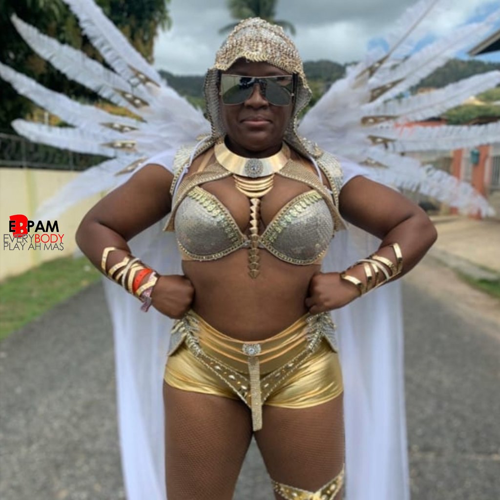 everyBODY_PAM's tweet photo. @nina_speed on the road with @carnivalrogue
#badrassontherogue
#everyBODYplayahmas
#CarnivalRogue
#CarnivalMonday
#CarnivalTuesday
#TrinidadCarnival2020
#AllShapesAndSizes #PlayAhMas
#BodyLove
#BodyPositive
#SexyAtAnySize
#SocaToTheWorld
#SocaToTheUniverse
#StageNotGoodAgain https://t.co/P22P7ixYEH