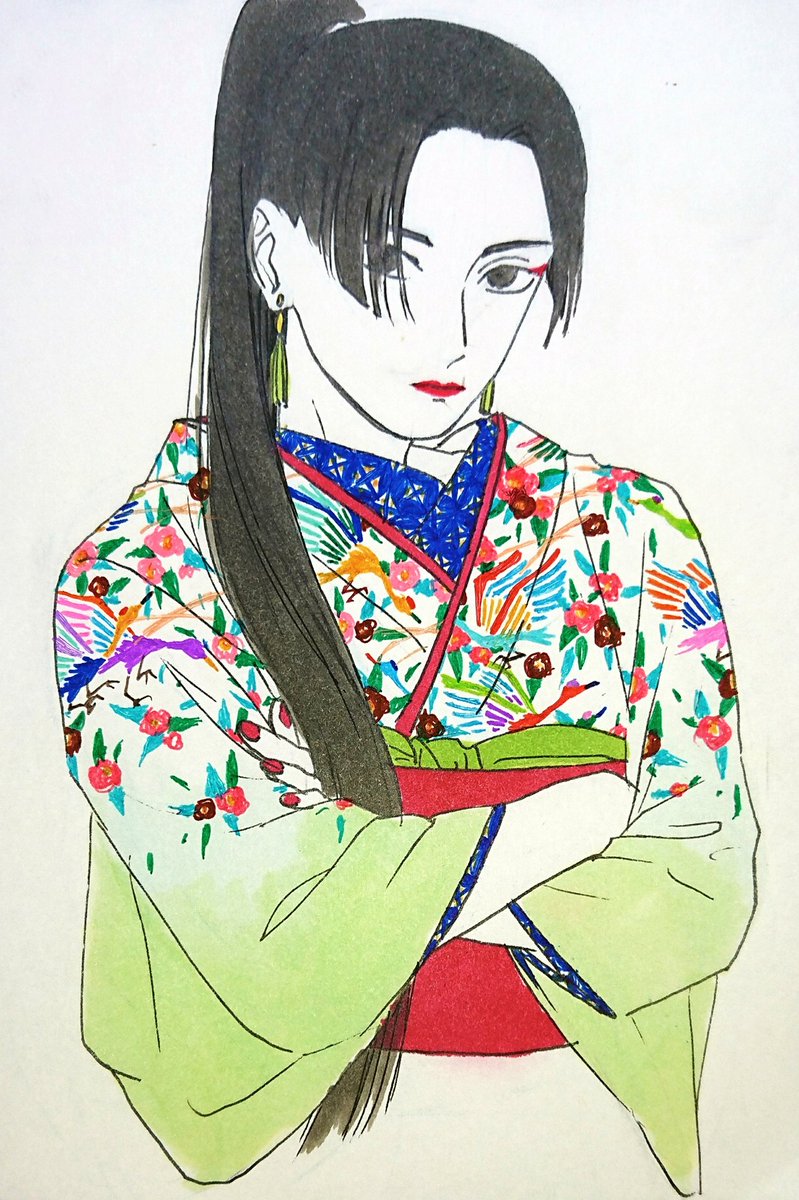 「色柄メモとかためし塗りとかのために描いた落書きかっちゃん 」|依田川のイラスト