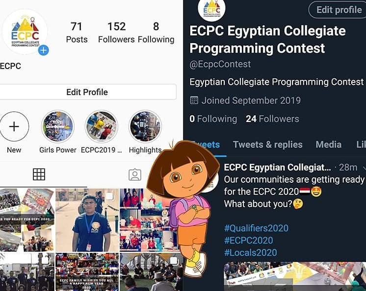 EcpcContest's tweet photo. Where are the followers, I cant see them🧐😆
Follow our Instagram &amp; twitter accounts for more🤩✌️

For Instagram click the following link https://t.co/kv8OQtNxCT

#Qualifiers2020
#ECPC2020
#Locals2020 https://t.co/HeMWjYvP65
