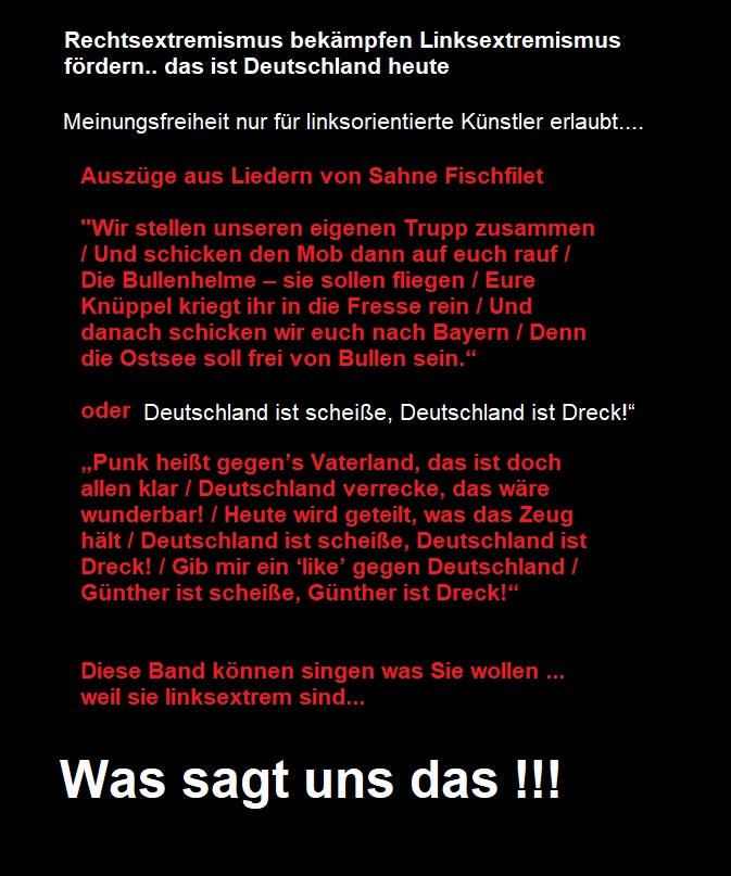 FragLoopy's tweet photo. Kampf gegen Rechts aber Linksextreme fördern... die #Meinungsfreiheit wird immer mehr eingeschränkt #Naidoo .Ich erkenne unser #Deutschland nicht wieder.Ich bin dafür das wir die Einschaltquoten von #RTL #DSDS boykottieren https://t.co/Eg9dqIPEqS