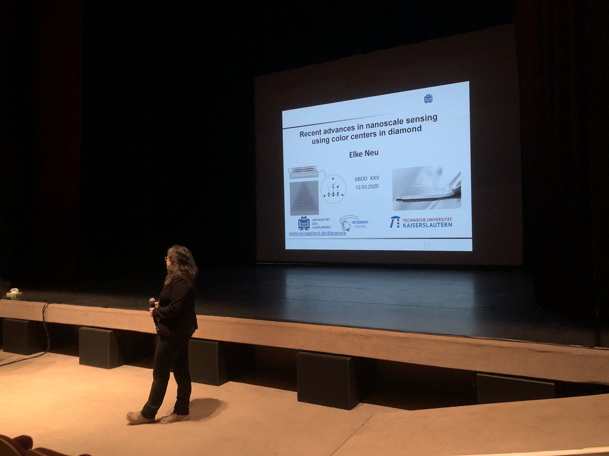 An excellent invited talk of Elke Neu from <a href="/uni_kl/">uni_kl</a> at the start of the second day! #SBDD25 #diamond
