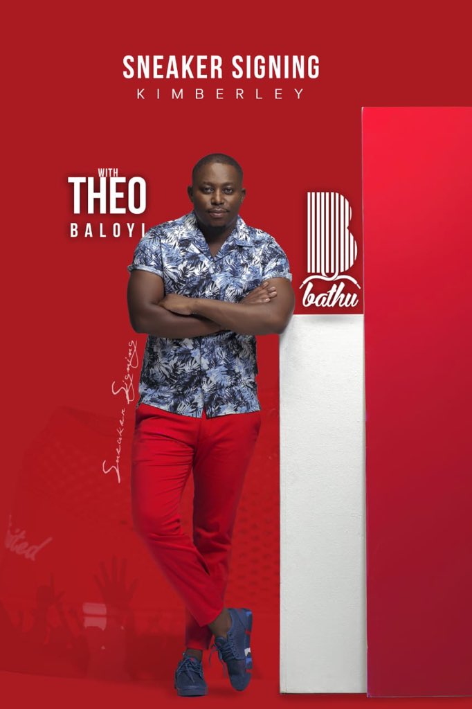 bathu_africa's tweet photo. Buy a pair of sneakers at the Kimberley store launch and have it signed by the CEO and Founder of Bathu, Theo Baloyi 😁

See you there💃🏿🎉 https://t.co/WxpRsIOehc