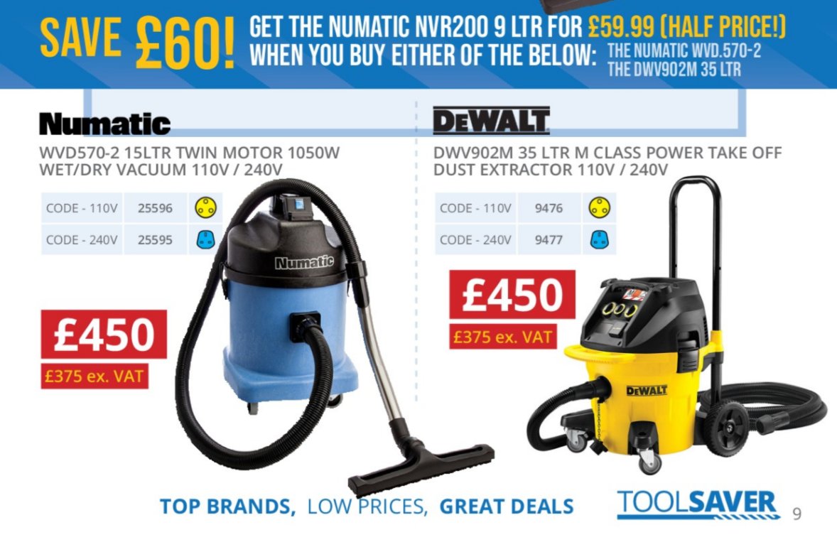 GeminiSupplies's tweet image. Customers do like a tidy "workie" - pick up a vacuum cleaner or dust extractor from us, and don't forget the freebies and bundle deals that come with it. 

#ToolSaver