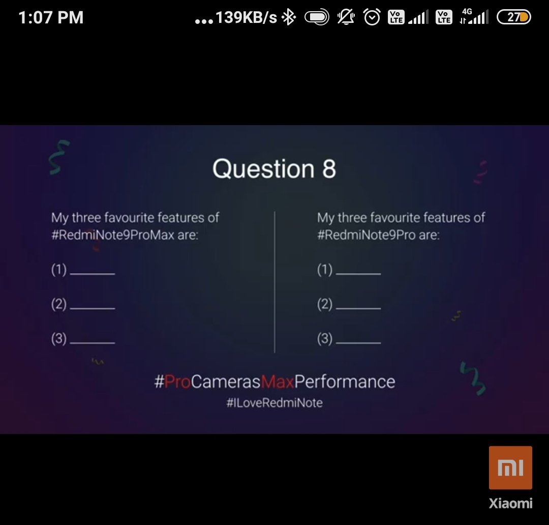 Deepans93903003's tweet image. My three favourite features of #RedmiNote9ProMax  are: 
(1)Qualcomm® 720G processor #BeastPerformance
(2)Battery 5020mAH with 33W in-box charger #BeastCharging
(3)64MP Quad camera with RAW photography #BeastCamera
#ProCamerasMaxPerformance 
#RedmiNote9ProMax
#ILoveRedmiNote