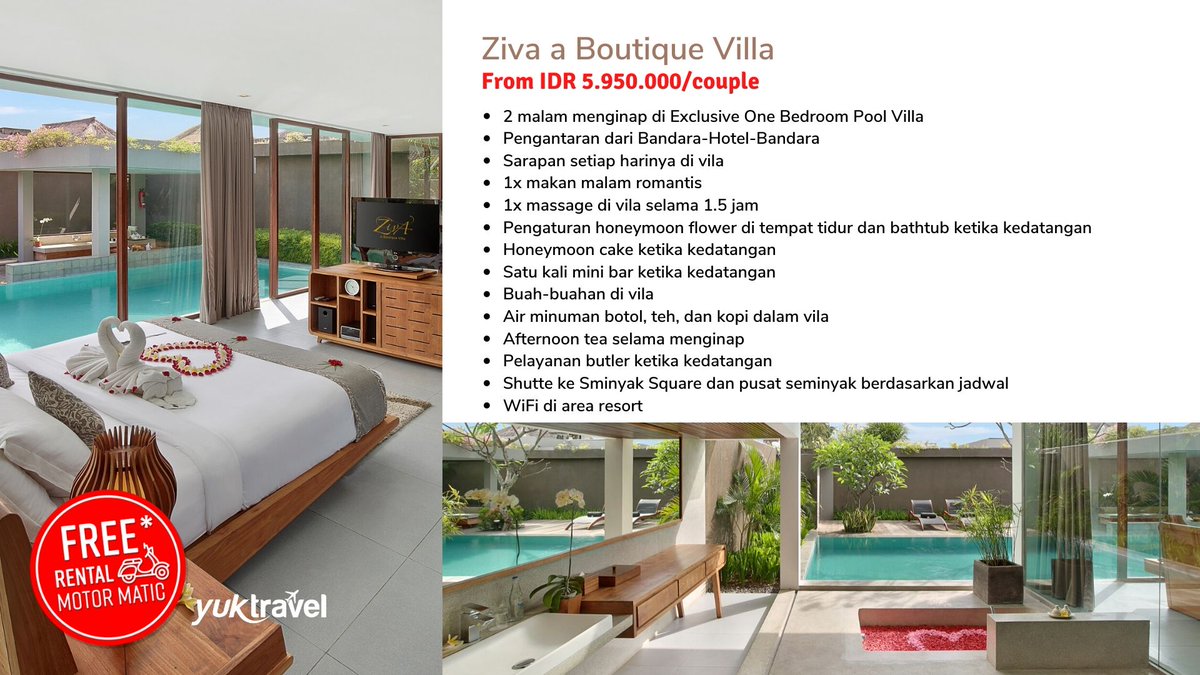 yuktravel's tweet image. Dengan kolam renang yang besar dan privasi yang terjaga, nikmati ketenangan di tengah Seminyak yang hingar-bingar, mewujudkan liburan romantismu bersama pasangan. Klik yuk.travel/2Q8fpPw

#Yuktravel