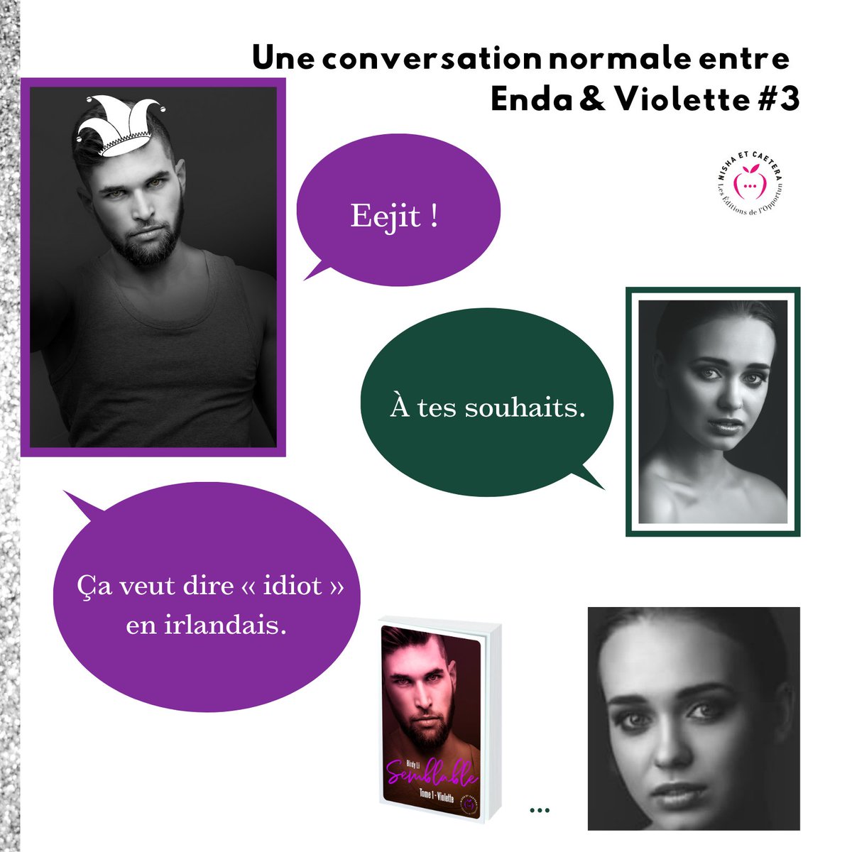 NishaEtcaetera's tweet photo. Nous avons décidé de t'initier aux blagues de Enda dans #Semblable de @BirdyLi_ 🤣#romance >> https://t.co/SSQH9P5i7c #irishboy https://t.co/Y8wveyd26j