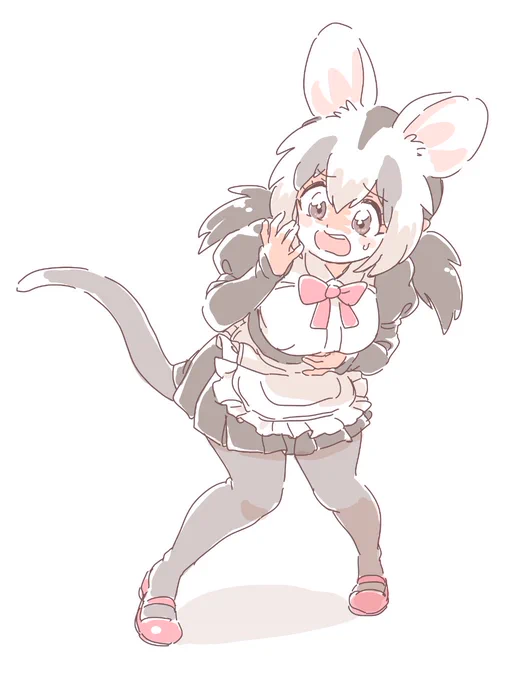 太陽に吠えるオポッサムちゃんを描きました 