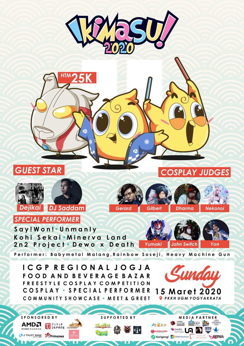Udah ada yang kangen dengan Ikimasu? Event Jejepangan di Jogja ini bakal hadir pada tanggal 15 Maret 2020 di PKKH UGM #eventjogja #ikimasu #clash #cosplay