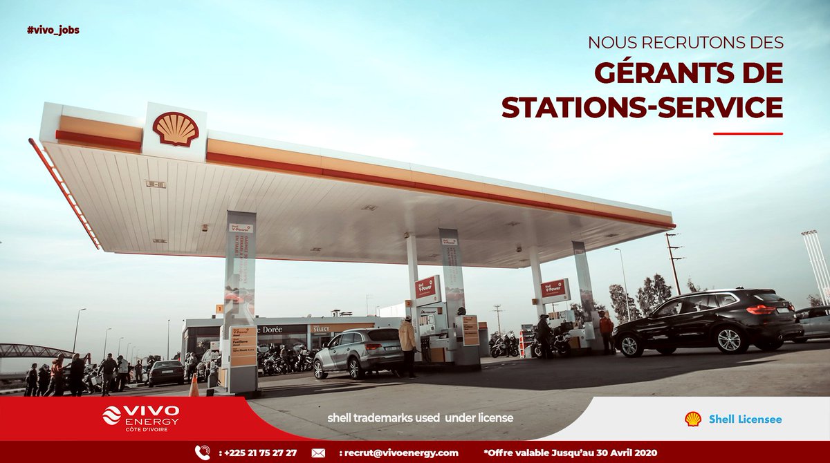 VivoEnergyCI's tweet photo. #Recrutement_gérants_de_stations_service #Shell [4/4] 
Offre est valable jusqu'au 30 Avril 2020. avoir idéalement : ✅Une bonne assise financière justifiée par lettre de confort. CV et lettre de motivation à recrut@vivoenergy.com #StationsserviceShell #vivo_jobs
#vivoenergyci https://t.co/d4xKHpPIX9