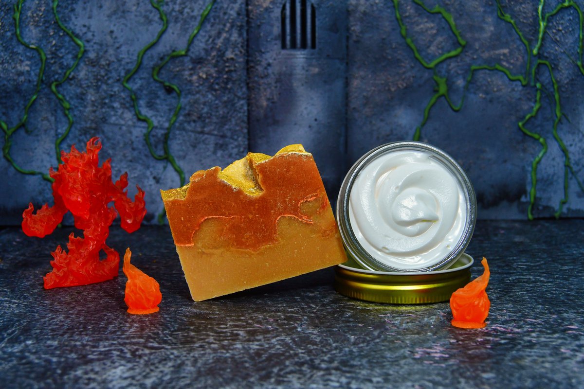broken_cauldron's tweet photo. NEW KIT!! Spellcaster's Fav! Our Fireball Soap and new Wall of Fire Lotion now available. #MagicalAF #staymagicalAF #handmadesoap #geek #geeksoap #soap #lotions #smallbusiness #coldpresssoap #smallbusinessowner #brokencauldronsoap #thebrokencauldronsoap #dungeonsanddragons https://t.co/ZYSdrHZMuI