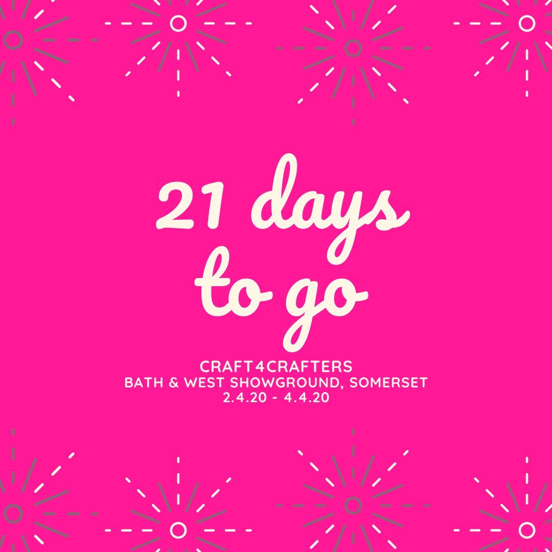 Will you be joining us in three weeks time at the Bath &amp; West Showground? We will have an amazing collection of craft businesses, displays, textile artists, workshops, Make &amp; Takes &amp; competitions. ✨✂️✨
Get your tickets today &amp; save £2 off the door price! bit.ly/C4C-BathandWest